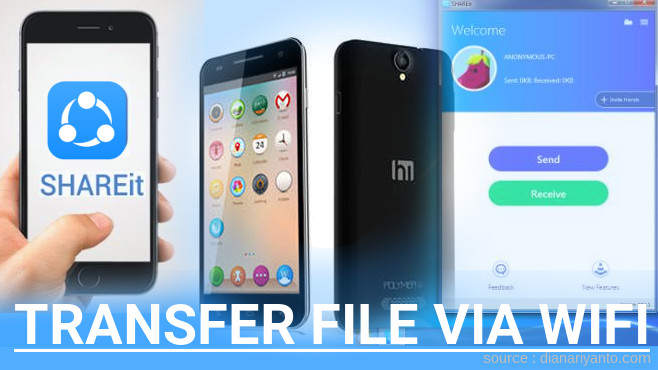 Kirim dan Transfer File via Wifi di Himax Polymer-Li Menggunakan ShareIt Terbaru